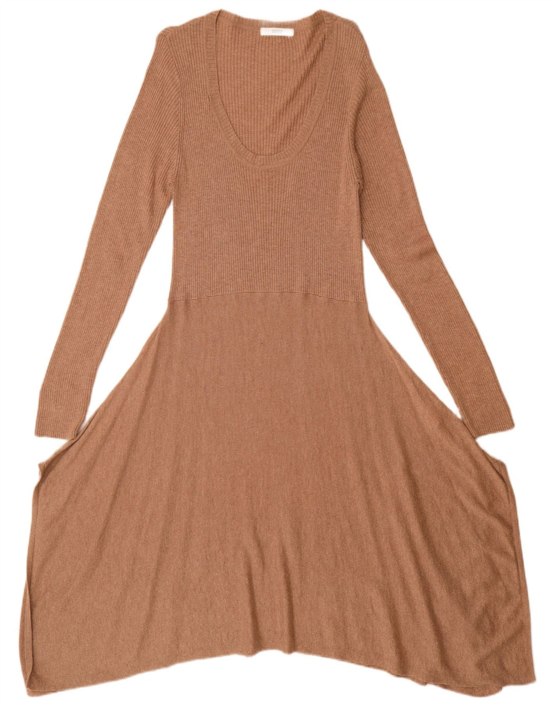 Marks & Spencer Dame Jumper Dress UK 14 Medium Brown Viscose