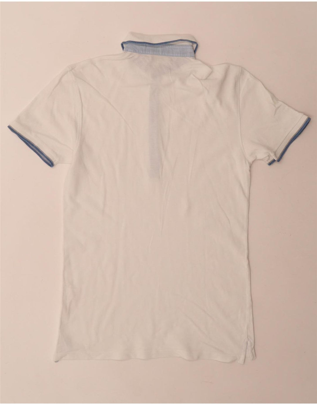 Fay Herre Polo Shirt IT 46 Lille Hvid Bomuld