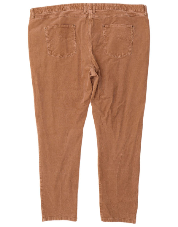 Marks & Spencer Dame Jegging Corduroy Bukser UK 24 4XL W48 L30 Brun