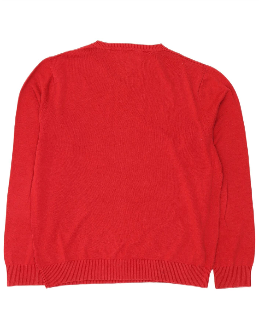 Tommy Hilfiger Herre V-hals sweater Stor rød bomuld