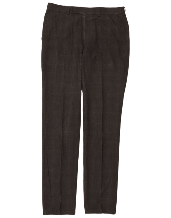 Marks & Spencer Herre Super Slim Fit Suit Bukser W32 L33 Grå ternet
