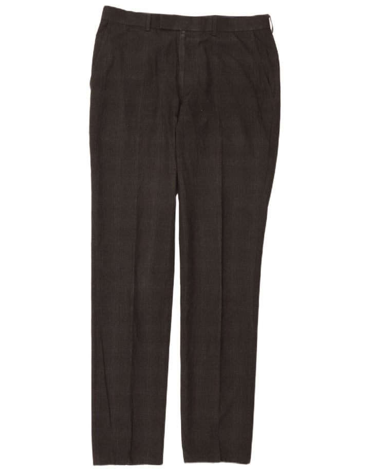 Marks & Spencer Herre Super Slim Fit Suit Bukser W32 L33 Grå ternet