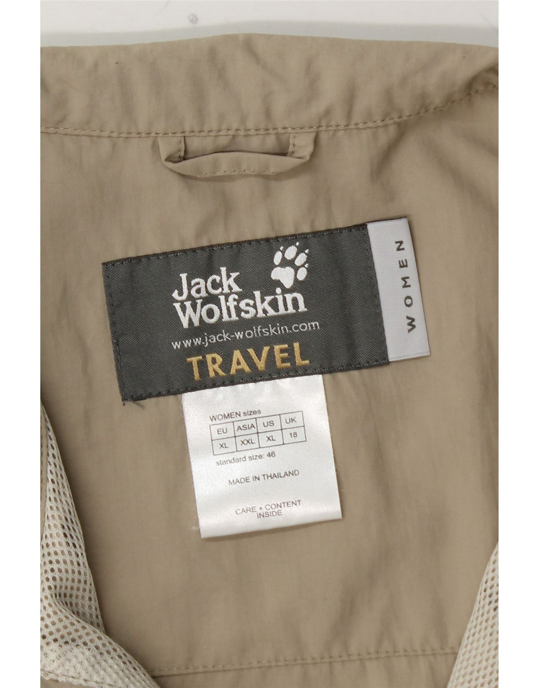 JACK WOLFSKIN Womens Utility Gilet UK 18 XL Beige Polyamid