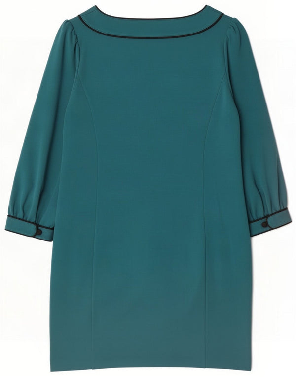 Next Womens 3/4-ærmet Shift Dress UK 12 Medium Green Polyester