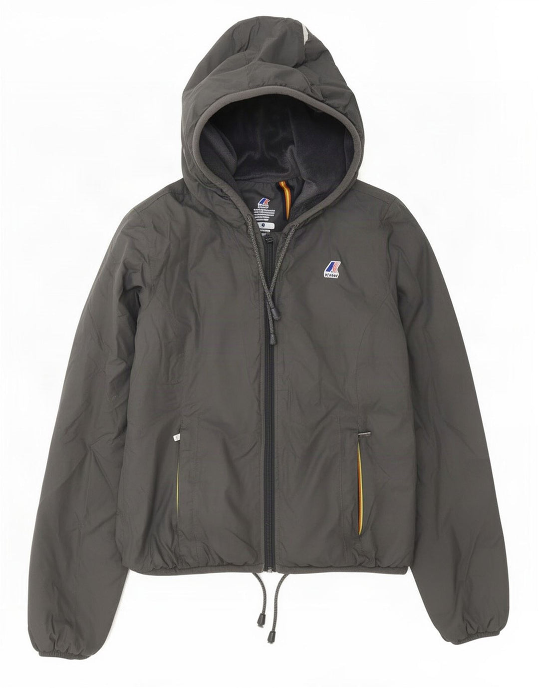 K-Way Dame Hooded Windbreaker Jacket UK 8 Small Grå Polyamid