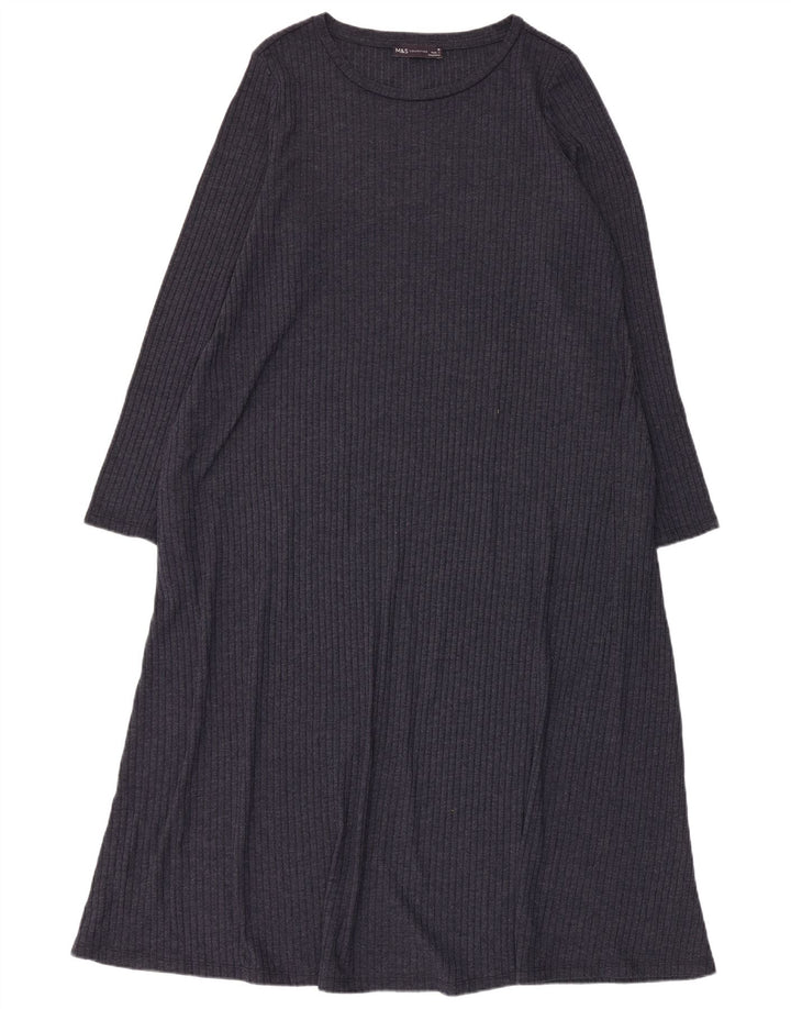 Marks & Spencer Dame Jumper Dress UK 18 XL Navy Blue Polyester
