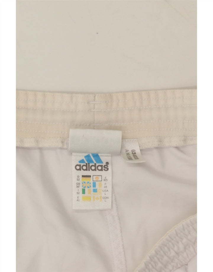 ADIDAS Mens Sport Shorts Large  White Vintage Adidas and Second-Hand Adidas from Messina Hembry 