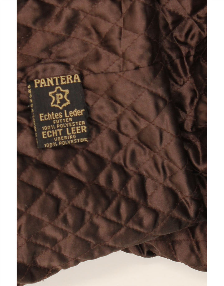 PANTERA Herre Læderjakke UK 44 2XL Brunt Læder