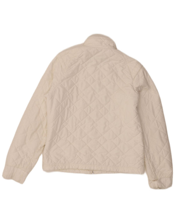 Adidas Quiltet jakke til kvinder UK 14 Medium White Polyester