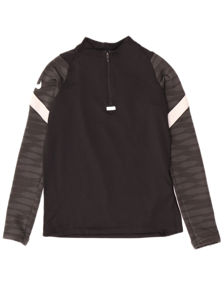 Nike Boys Zip Neck Regular Tracksuit Top 10-11 år Medium Black Sports