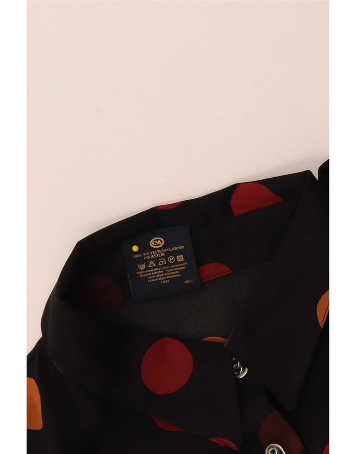 Your Sixth Sense Dame Oversized skjortebluse UK 16 Large Black Polka Dot