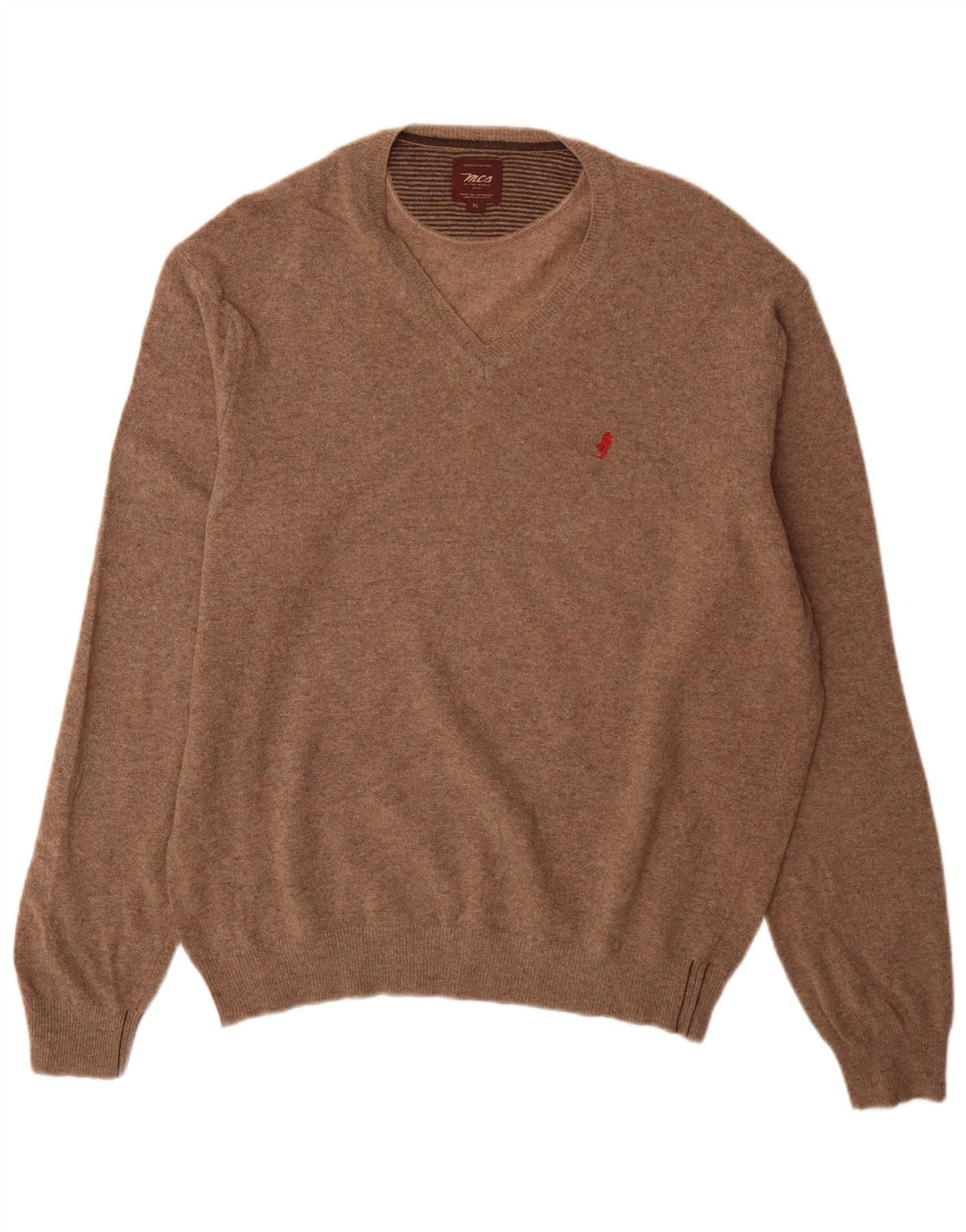 Marlboro Classics Herre V-hals sweater XL Brun