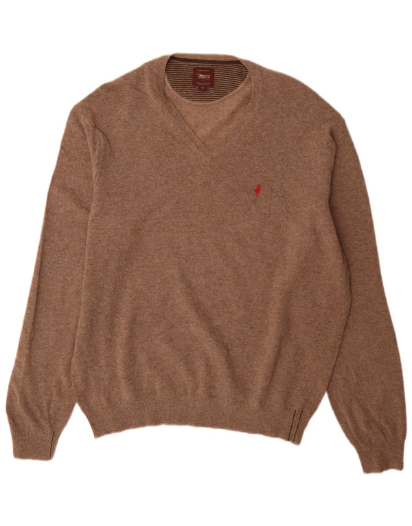 Marlboro Classics Herre V-hals sweater XL Brun