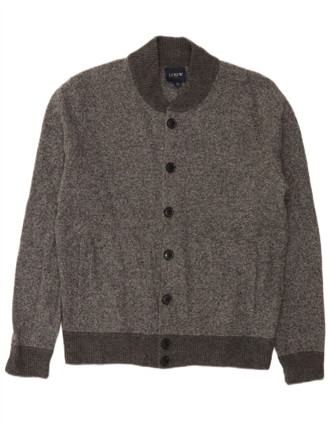 J. Crew Herre cardigan sweater Medium Grey Flecked Lammeuld
