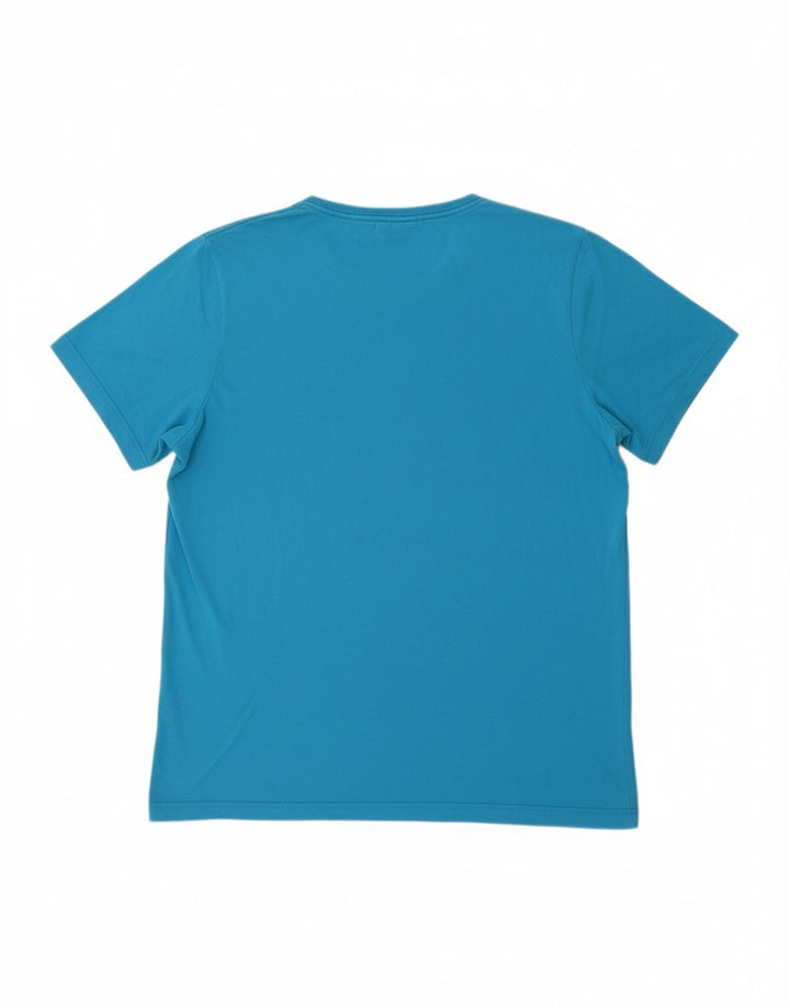 PUMA Mens Graphic T-Shirt Top Large Blue Cotton
