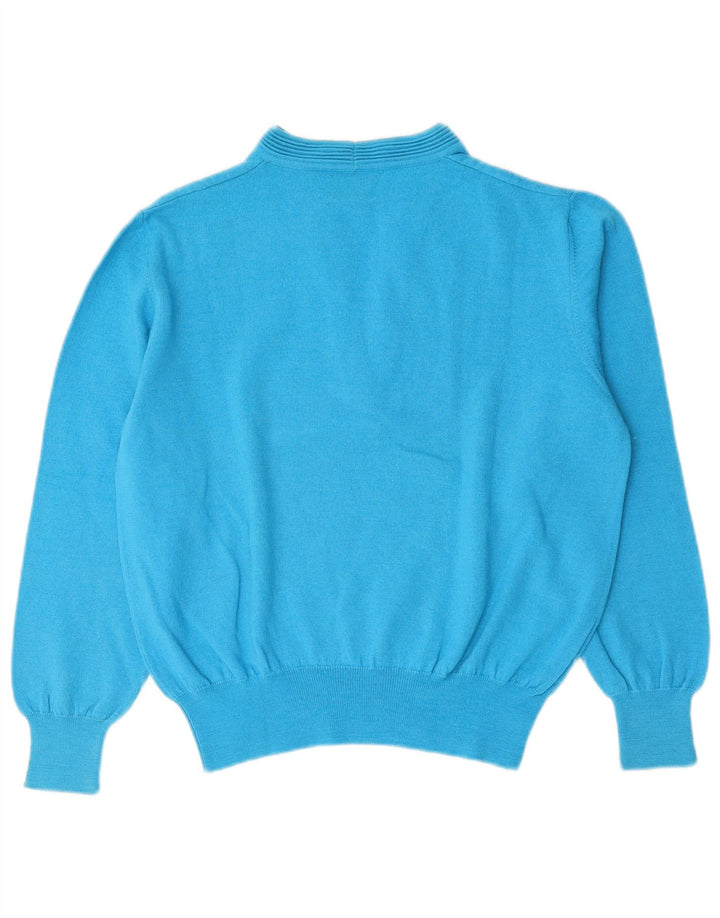 Luisa Spagnoli Dame V-hals sweater UK 12 Medium Blue Wool