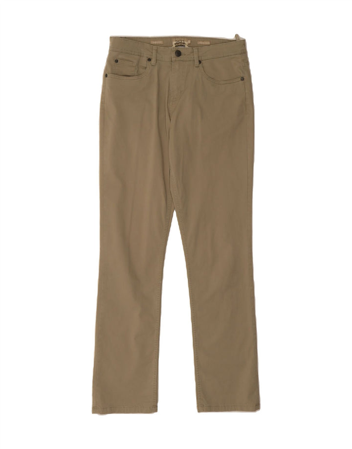 DACK'S Mens Regular Fit Casual Trousers IT 48 Medium W30 L31 Khaki Cotton Vintage Dack's and Second-Hand Dack's from Messina Hembry 