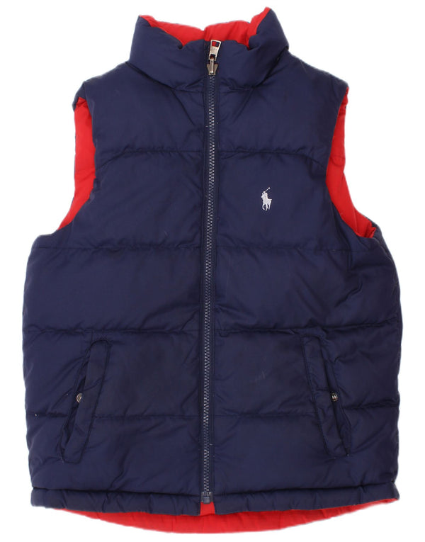 Polo Ralph Lauren Boys Vendbar polstret Gilet 7-8 år lille marineblå