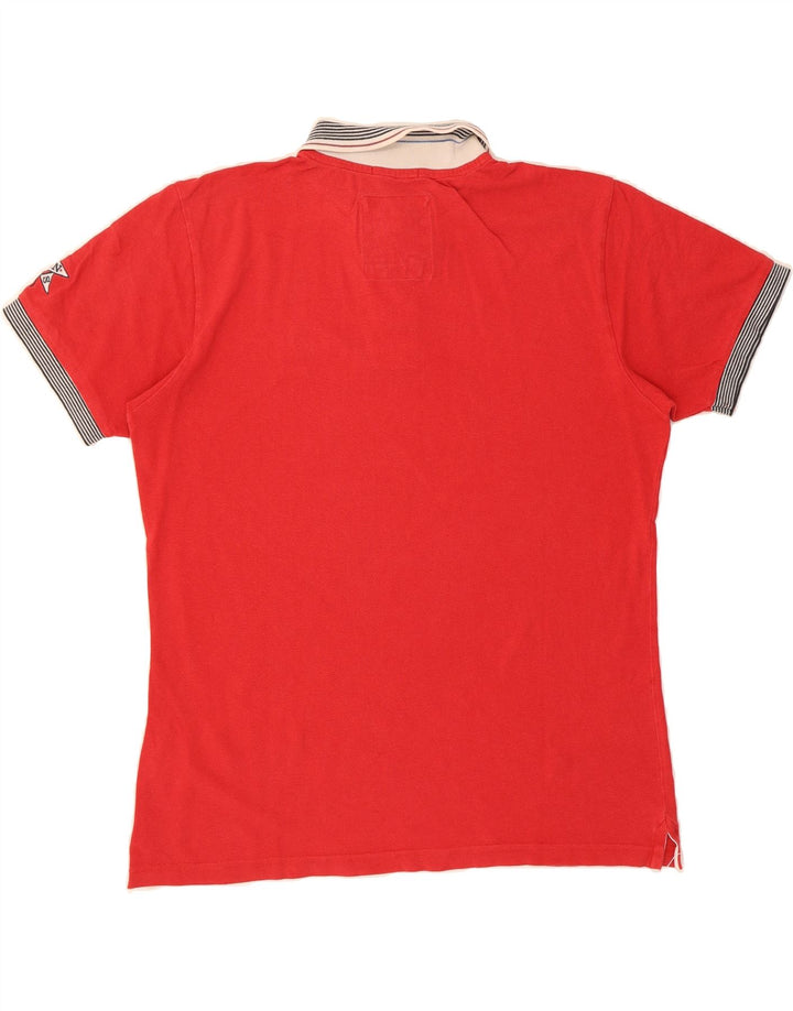 NORTH SAILS Mens Polo Shirt Large Red Vintage North Sails and Second-Hand North Sails from Messina Hembry 