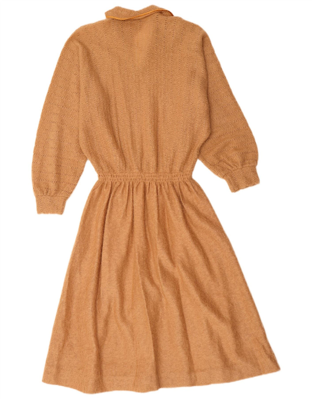Vintage Dame Langærmet Jumper Kjole IT 44 Medium Brun