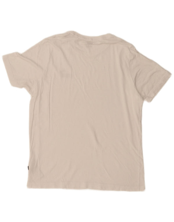 Puma Herre T-Shirt Top Medium Hvid Bomuld