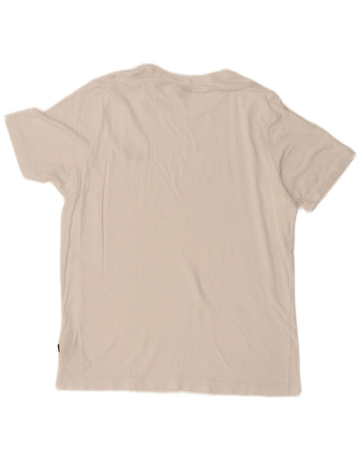 Puma Herre T-Shirt Top Medium Hvid Bomuld