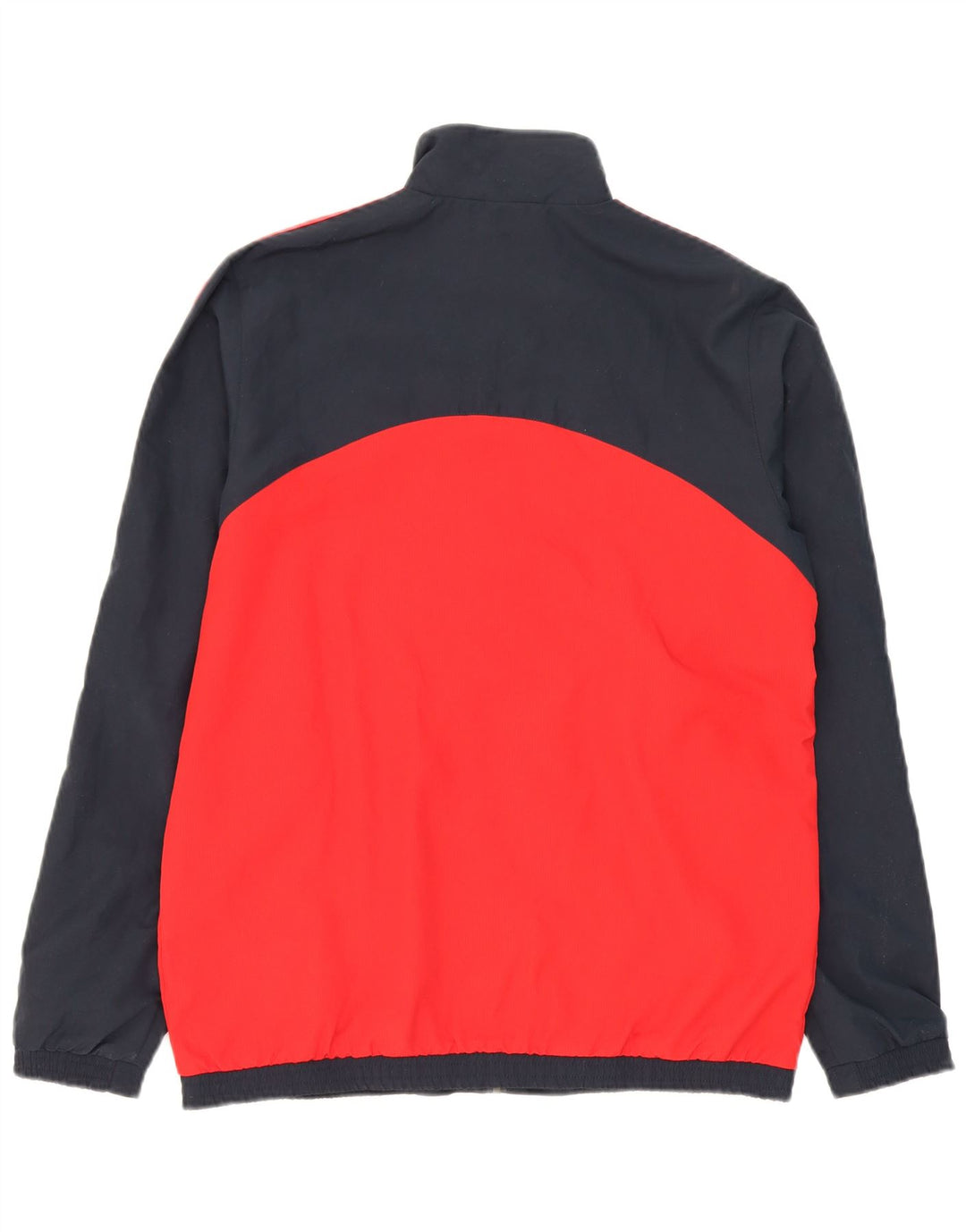 ADIDAS Boys Tracksuit Top Jacket 15-16 Years Navy Blue Colourblock