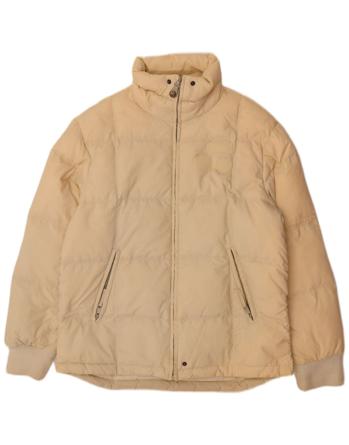 Diesel Polstret jakke til mænd UK 38 Medium Beige Polyamid
