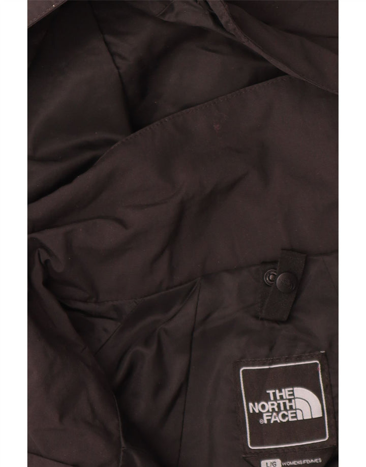 THE NORTH FACE Dame Hyvent Regnjakke med hætte UK 16 Stor sort nylon