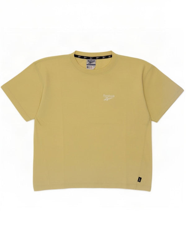 Reebok Girls T-Shirt Top 13-14 år XL Gul Bomuld
