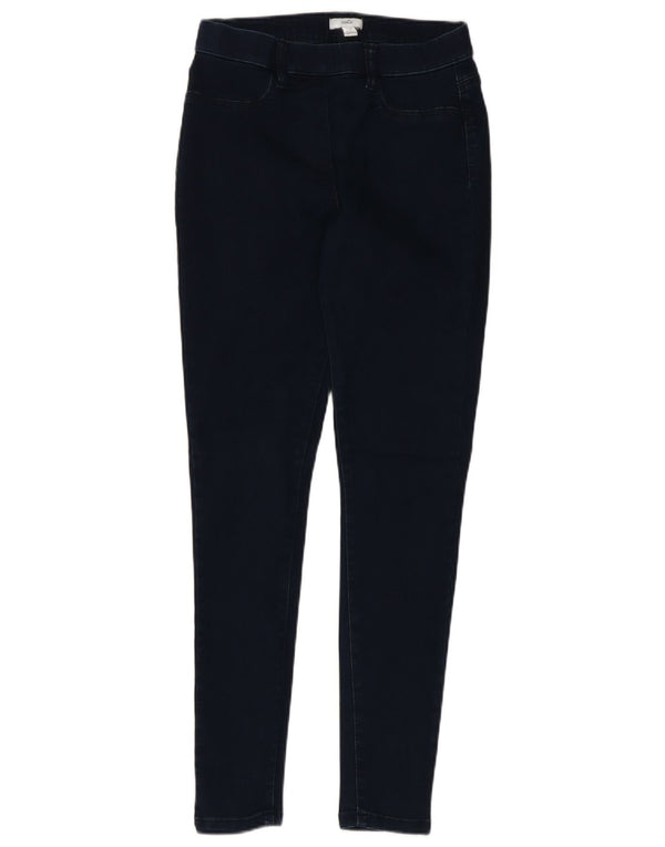M&Co Dame Skinny Jeans UK 10 Small W26 L28 Marineblå Bomuld