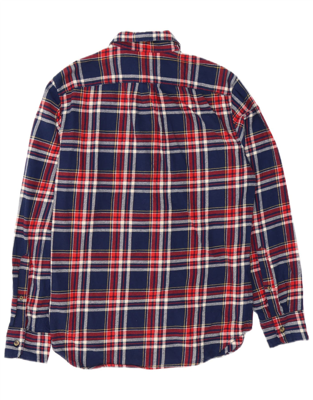J. Crew Herre Classic Fit Flanelskjorte Lille marineblå ternet bomuld