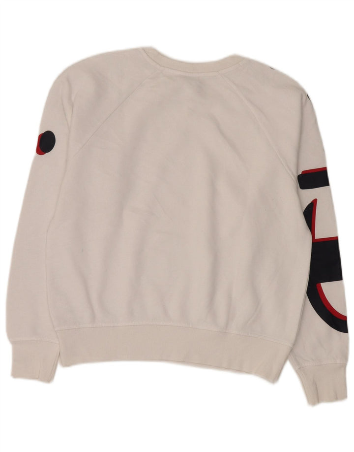 Champion Kvinder Oversized Grafisk Sweatshirt Jumper UK 10 Small White