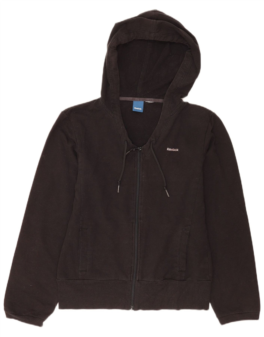 Reebok hættetrøje til kvinder med lynlås UK 12 Medium Sort
