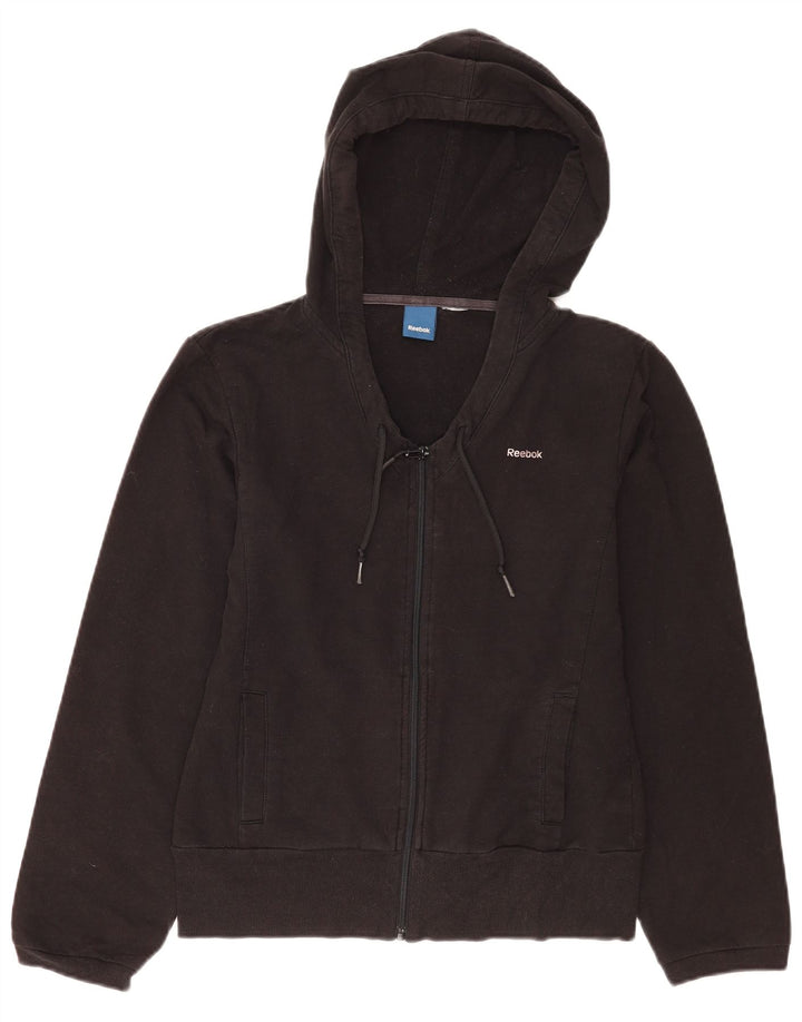 Reebok hættetrøje til kvinder med lynlås UK 12 Medium Sort