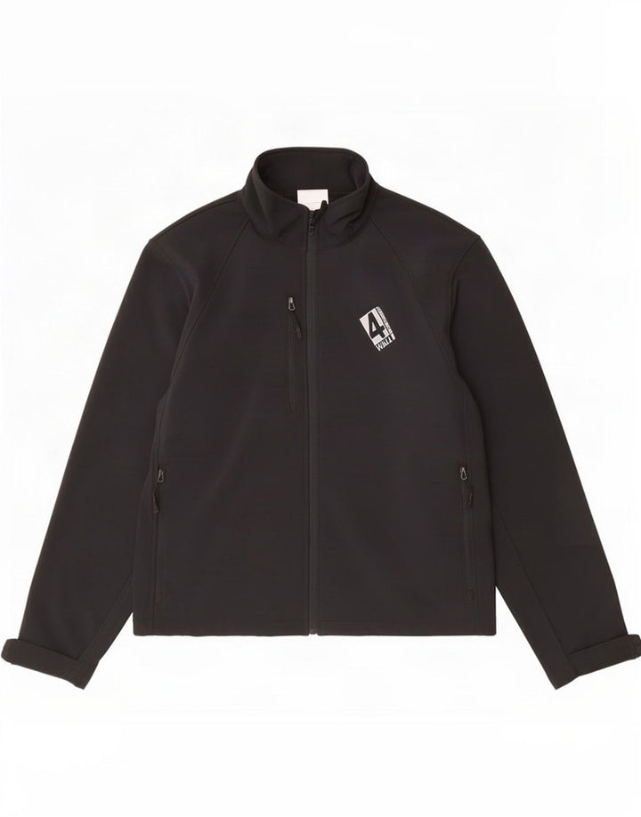 Russell Athletic Herre Windbreaker Jacket UK 40 Large Black Polyester
