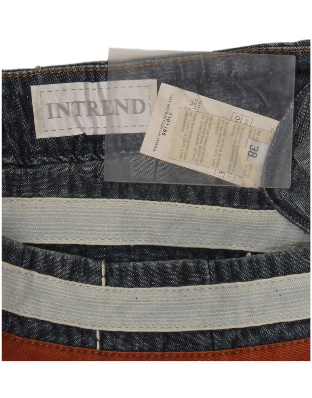 Intrend Dame Denim Wrap Asymmetrisk Nederdel IT 38 XS W28 Blå Bomuld