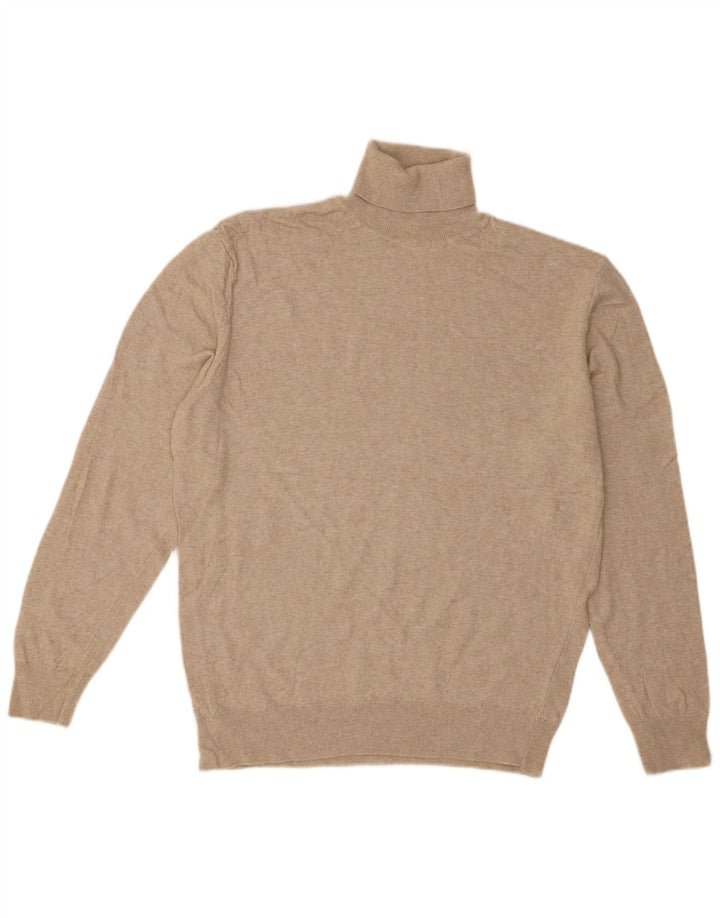 Zara Herre Rullehalstrøje Sweater Stor Beige