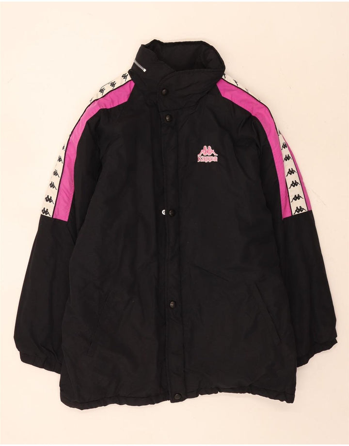 Kappa Herre Graphic Windbreaker Jacket UK 40 Large Black Colourblock