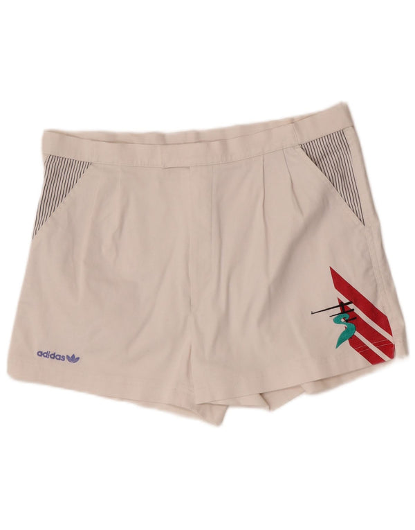 ADIDAS Pegged Chino-shorts til mænd, store W36 Hvid Colourblock Bomuld