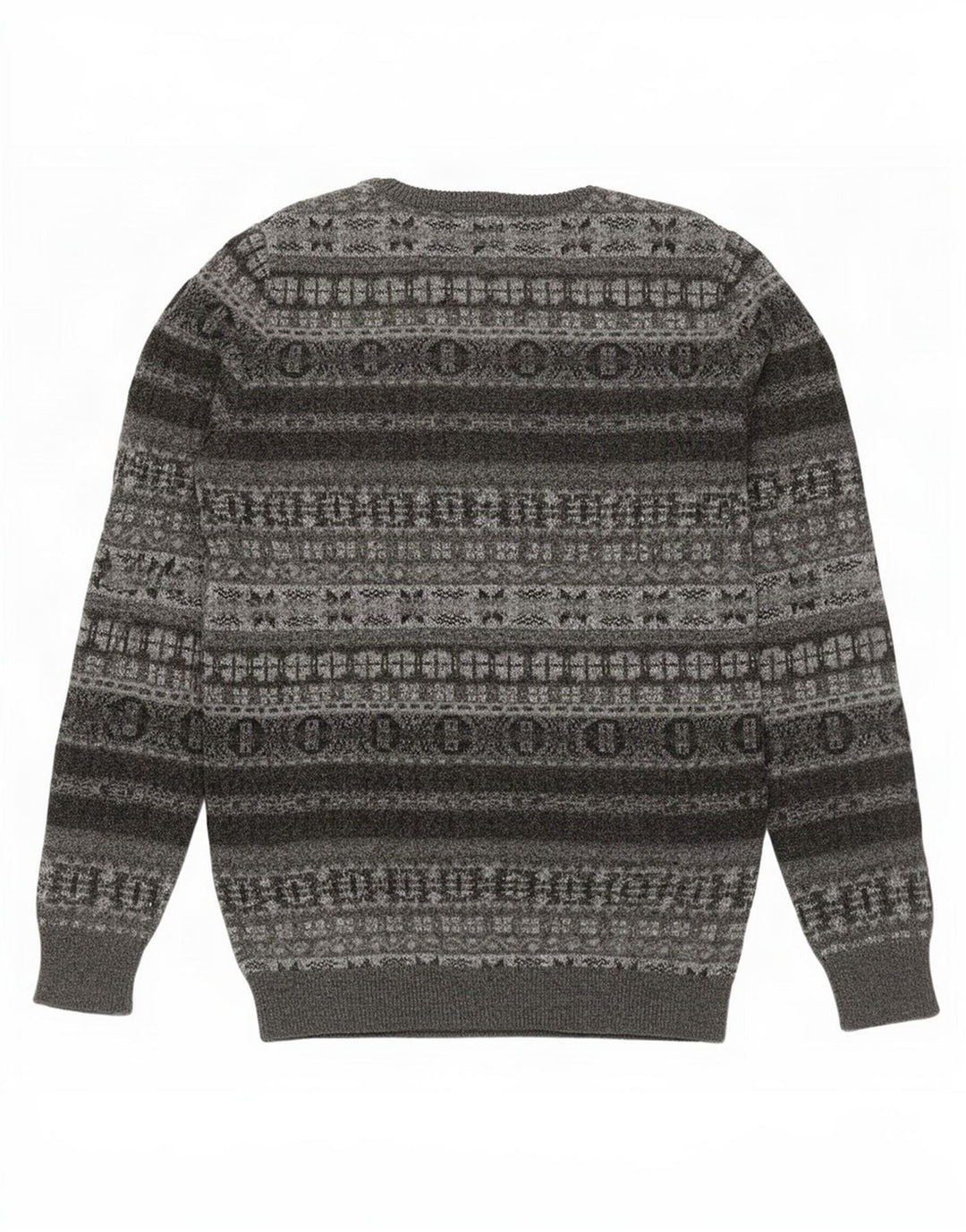 Marlboro Classics Herre Crew Neck Jumper Sweater 2XL Grå Fair Isle Wool