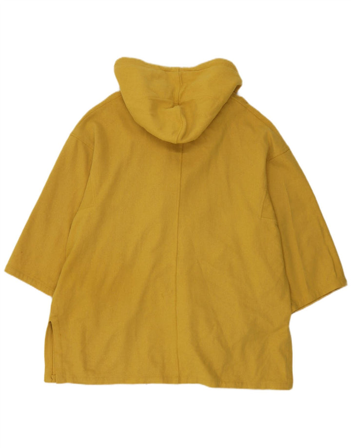 Marella Dame Hætte Oversized Dobbeltradet Frakke UK 10 Lille Gul