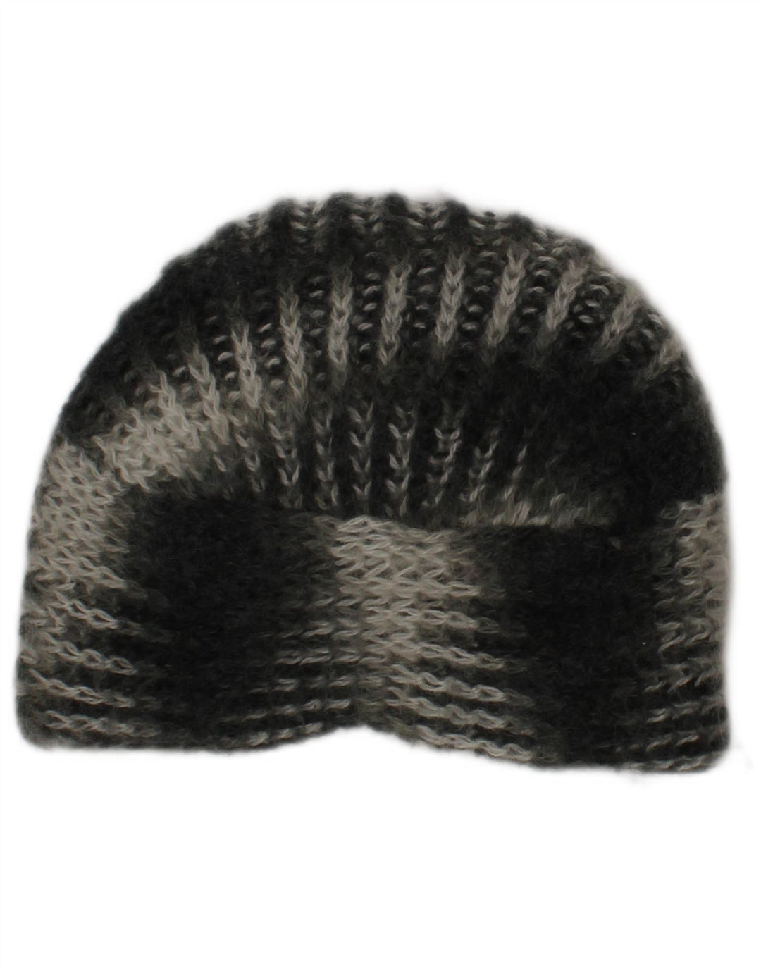 Vintage strikket turbanhat til kvinder One Size Khaki stribet