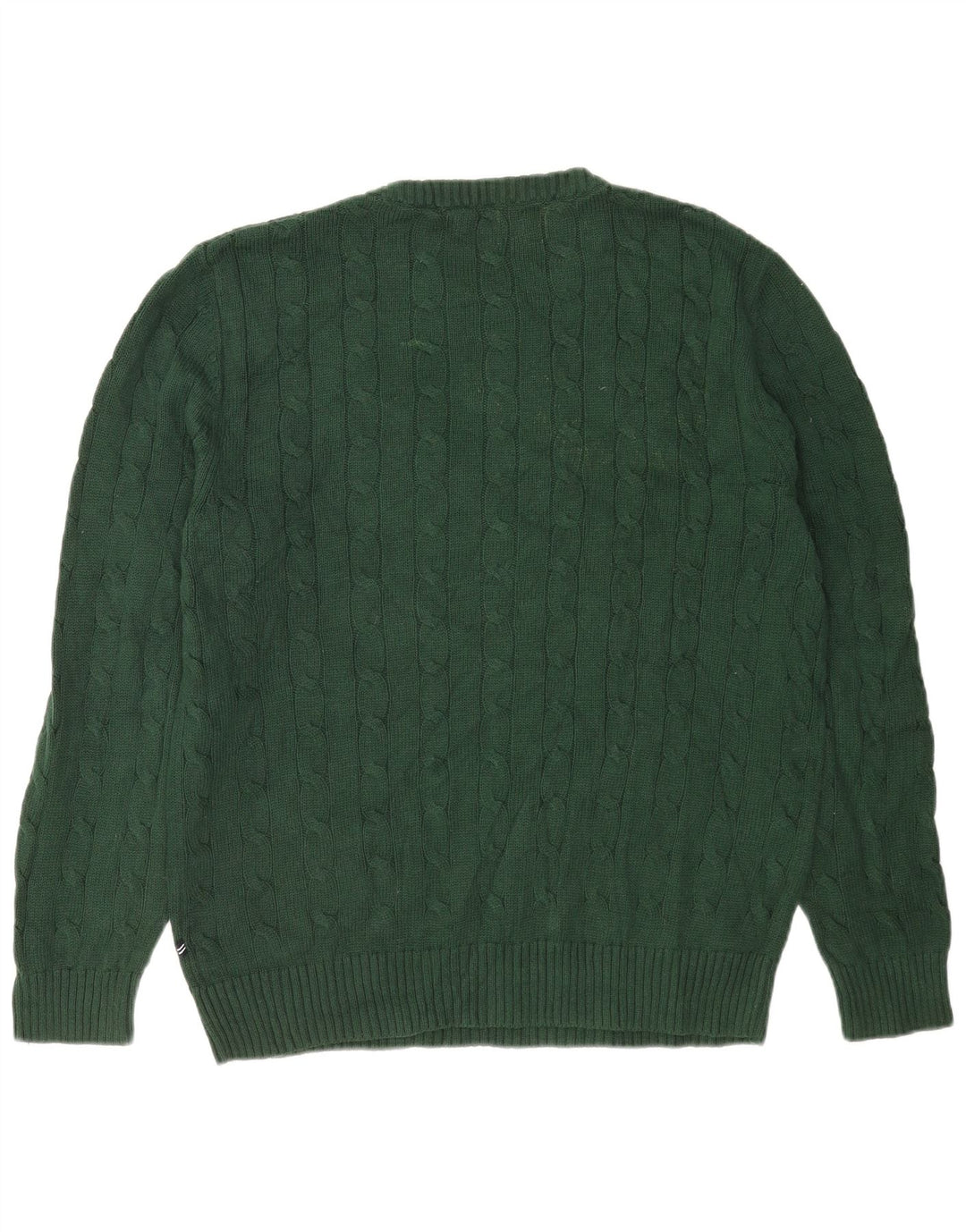 Nautica Herre Crew Neck Jumper Sweater Stor grøn bomuld