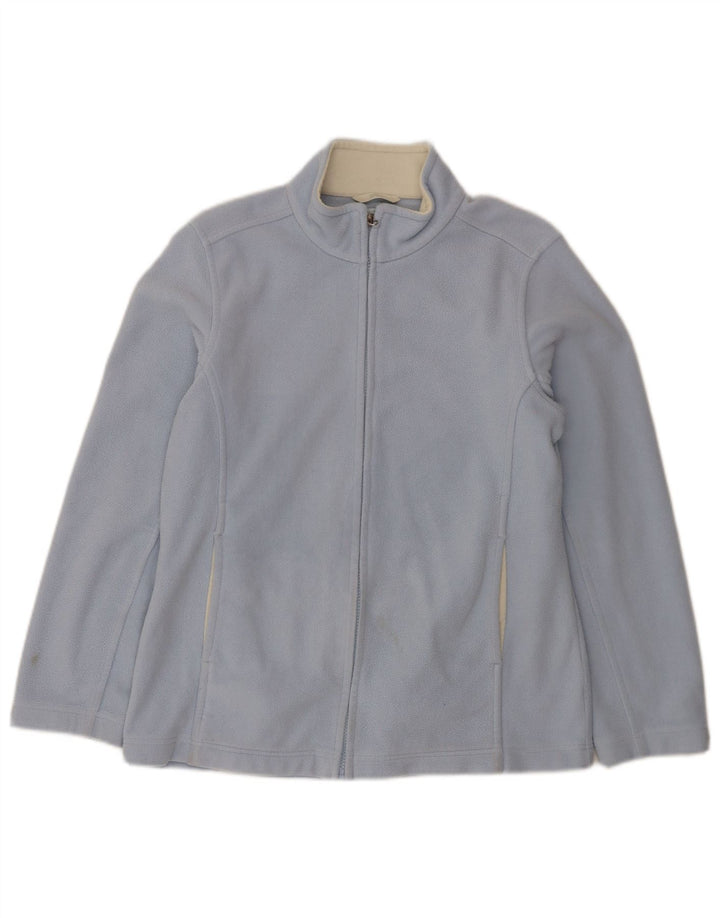 Marks & Spencer Dame Oversized Fleecejakke UK 10 Small Blue Polyester