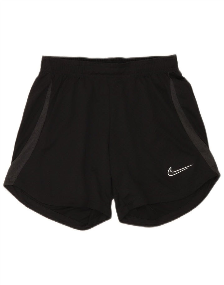 Nike Dame Dri Fit Sport Shorts UK 8 Small Black Polyester