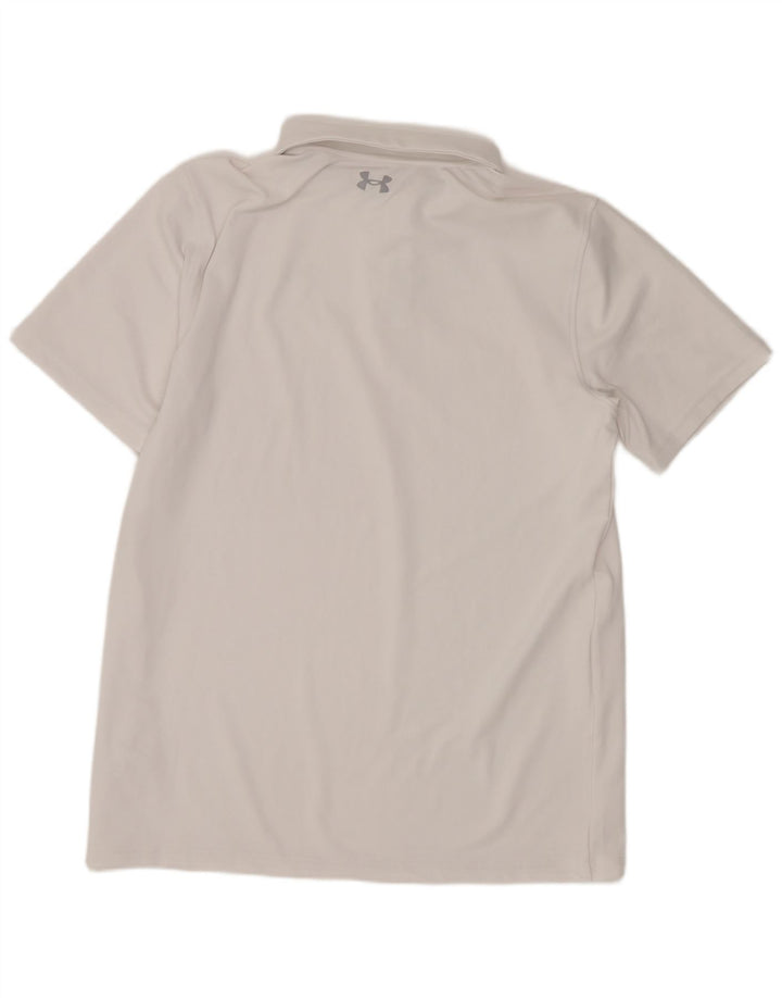 Under Armour Boys Polo Shirt 13-14 År XL Hvid Polyester