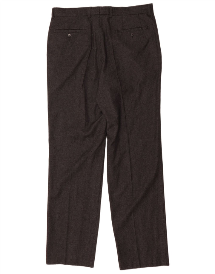 Marks & Spencer Straight Suit Bukser til mænd W34 L32 Grå uld