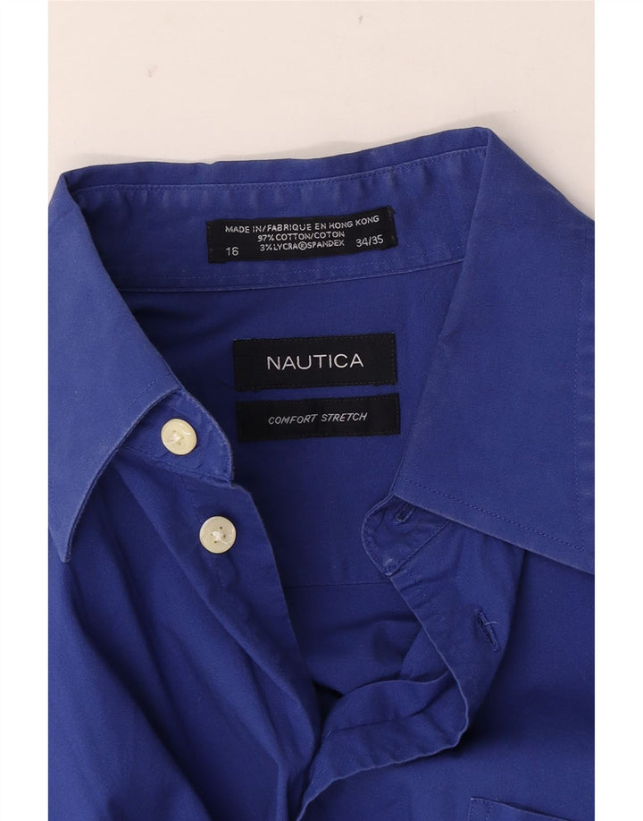 Nautica herreskjorte str. 16 Large Blue Cotton