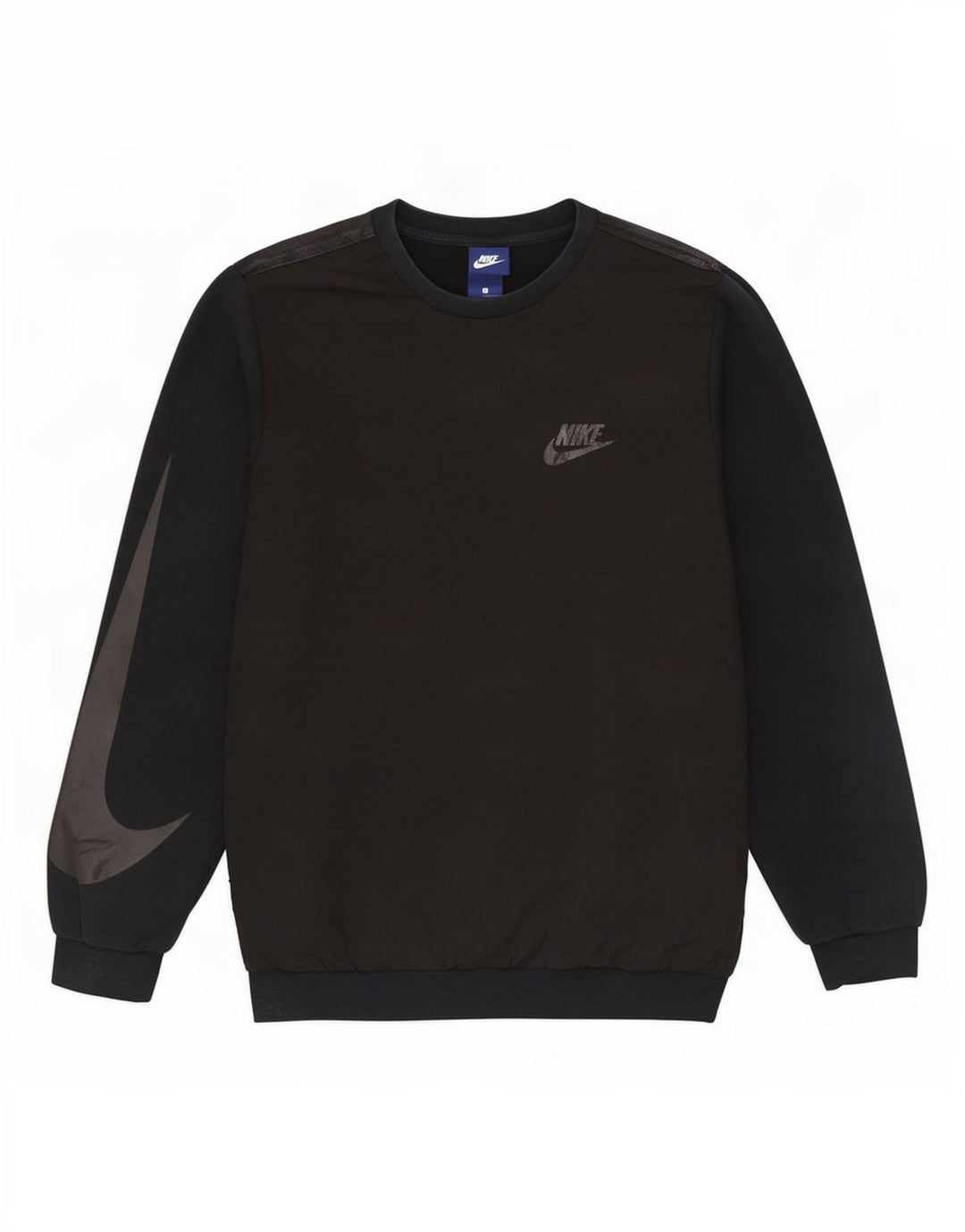 Nike grafisk sweatshirt til mænd, stor sort bomuld